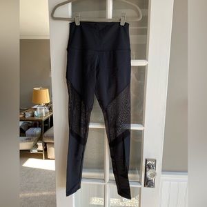 Half mesh black leggings